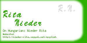 rita nieder business card
